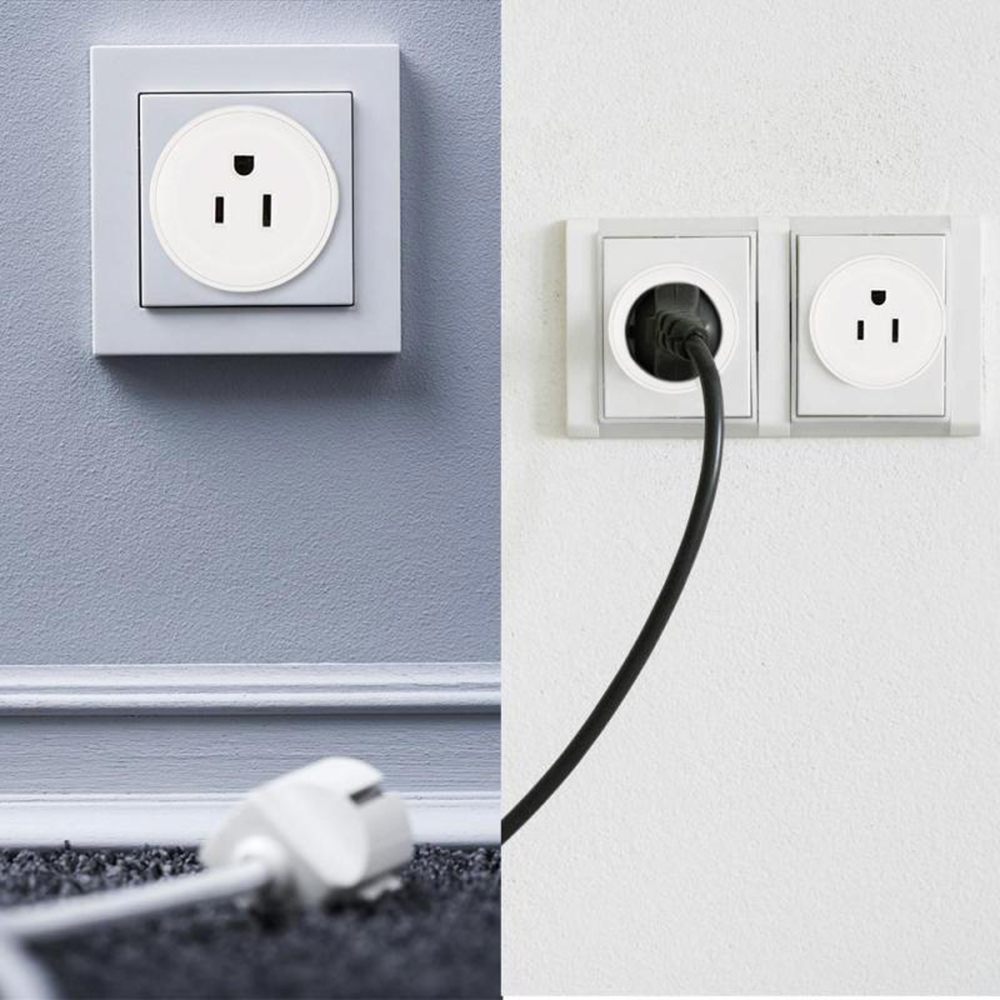 Portable Intelligent Automatic Mini Socket Wifi Plug with ON/OFF Switch Wi-Fi Enabled App Remote Control Wireless Timer