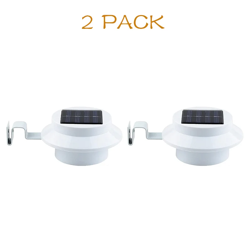 Lumières solaires extérieures de gouttière 3 9 LED lumière de clôture lampes de sécurité imperméables pour avant-toit jardin paysage voie B lumières solaires: orange / 6-10W