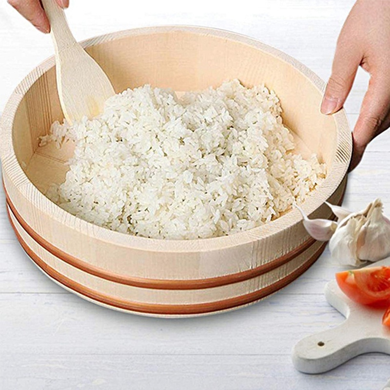 Wooden Japanese Sushi Rice Bucket Korean Rice Mix ... – Grandado