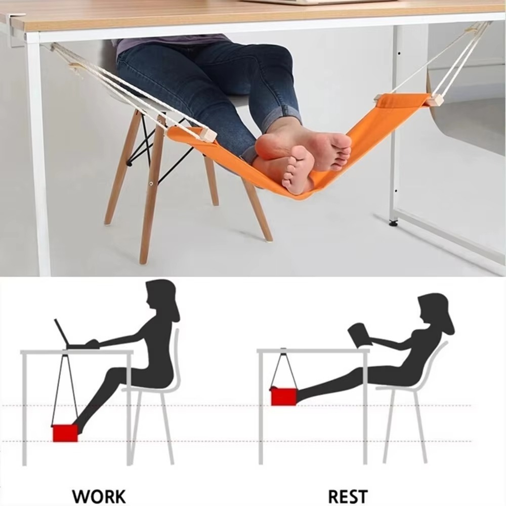 Tragbare Fußhängematte, Freizeit-Fußschaukel, Putting-Füße, hängendes Fußpolster, faltbar, Lazy Person's Rest-Fußpolster für Zuhause, Camping