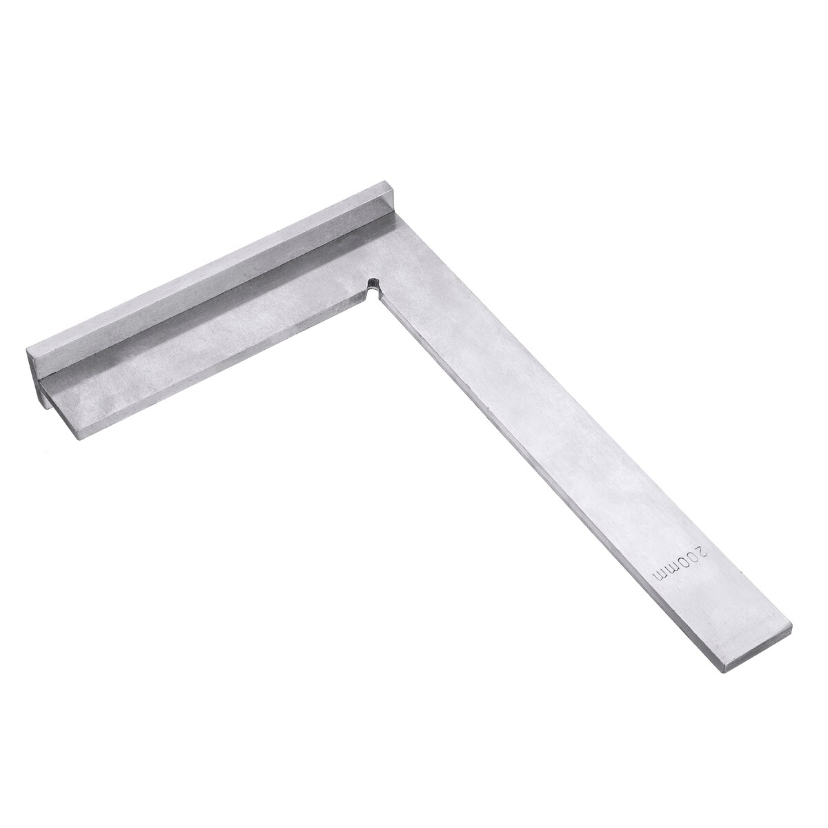 Stainless Steel Angle Ruler 90 Degree Angle Corner Square Ruler Wide Base Gauge Measuring Tool Silver High-Precision Protractor: 200x130mm