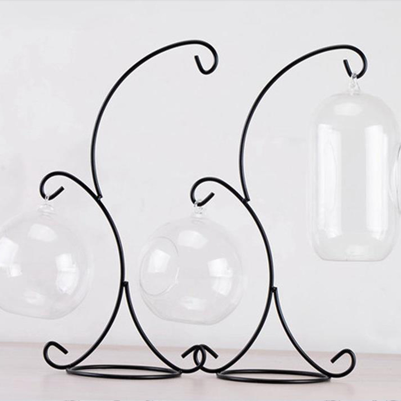 Hängen 37CM Doppel Haken Metall Eisen Leuchter Kerzenhalter Anlage Glas Flasche Ständer Hochzeit Büro Zu Hause Auto Dekoration