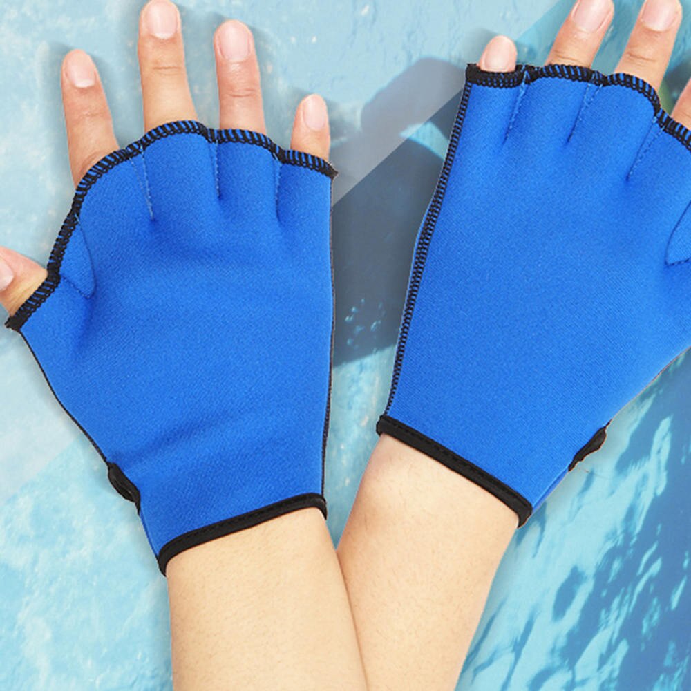 1 paar Schwimmen Handschuhe Aquatische Fitness Wasser Widerstand Aqua passen Paddel Ausbildung Finger Handschuhe Sport Paddel Trainer