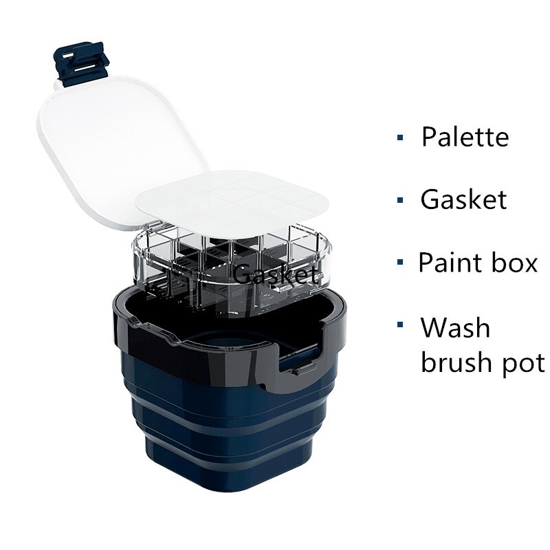 16 Rooster Kleur Palet Pigment Hydraterende Opbergdoos Vouwen Wassen Emmer Draagbare Olieverfschilderij Art Student Speciale Tool