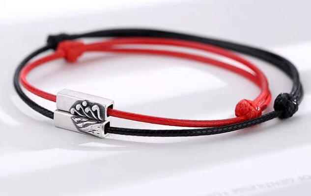 2 stuks paar armband vriendschap touw gevlochten afstand magnetisch aantrekken elkaar chinese idiomen polsketting sieraden minnaar