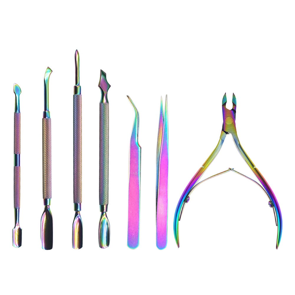 Pedikyr manikyr verktyg nagelklippare/pusher/pincett metall död hud callus remover nagelvård @ me88