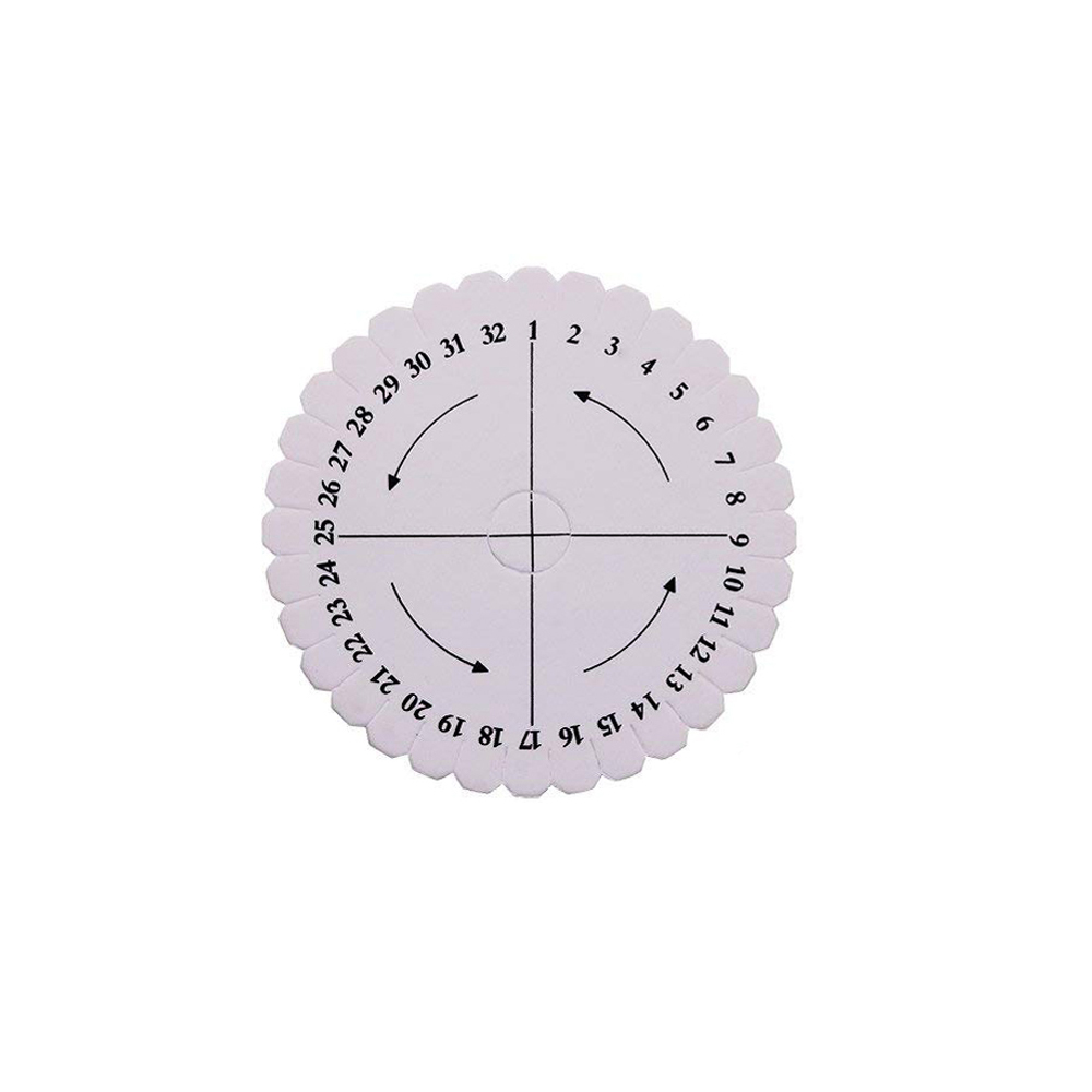 Kumihimo-disco de cordón trenzado para pulsera de mano, herramientas para tejer, 4 piezas, blanco, redondo, cuadrado, 4 pulgadas, 6 pulgadas: L Round
