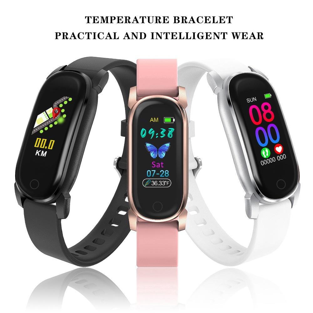 Smart Horloge YD8 Temperatuur Meting Bloeddruk Fitness Monitor Smart Horloge Armband