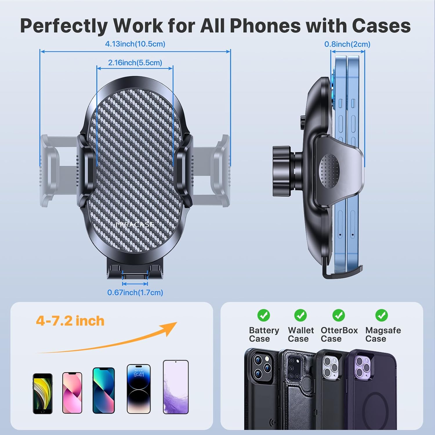 Soporte para teléfono de coche, soportes para teléfono para su coche con Clip de gancho de Metal, soporte para teléfono móvil con ventilación de aire, soporte Universal para coche