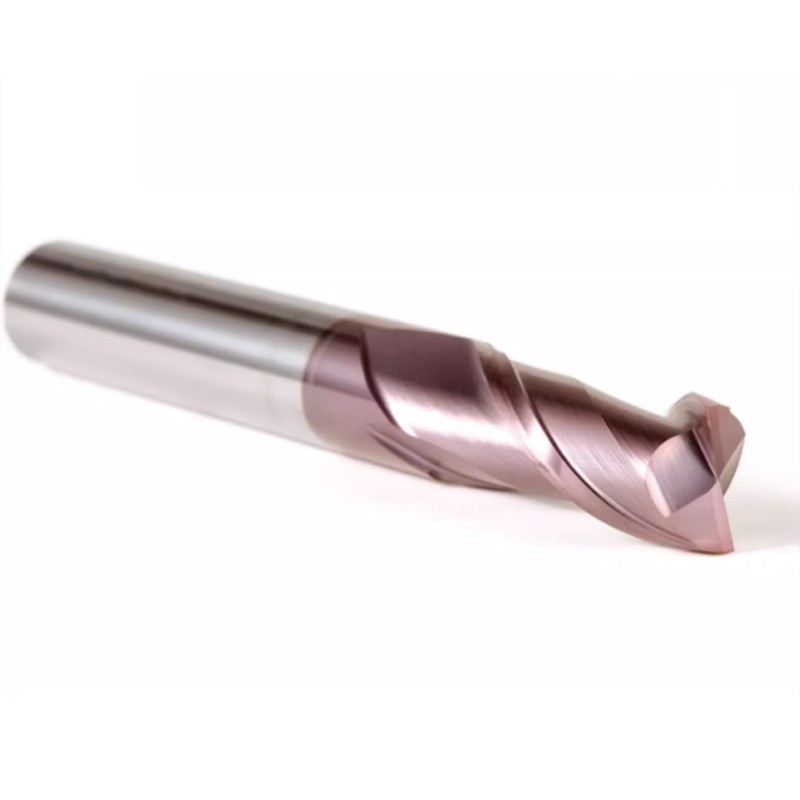 Romtic Hrc60 2-Fluit Nano Coating Wolfraamcarbide Keyway Flat End Mill Cnc Mechanische Verwerking Freesgereedschap