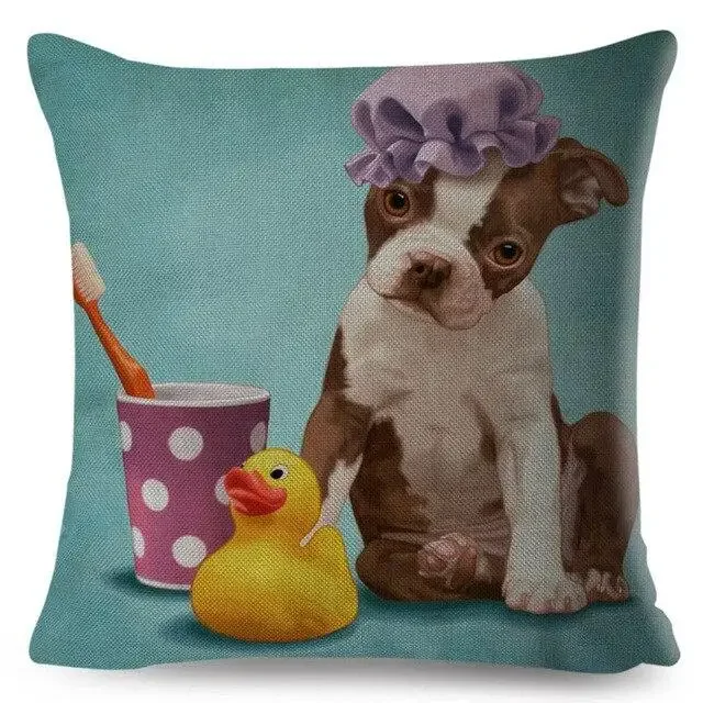 Farbe niedlichen Cartoon Haustier Hund Kissen bezug Kissen bezug Sofa Home Auto Dekoration Tier: green