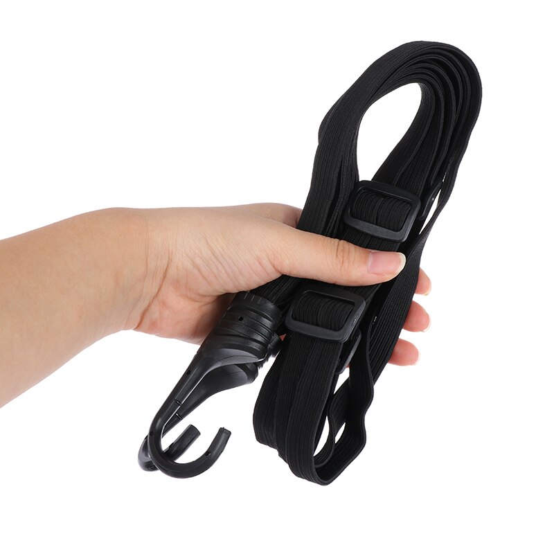 90cm Motorcycle Helmet Straps 2 Hooks Luggage Retractable Elastic Rope Fixed Strap Net Belt