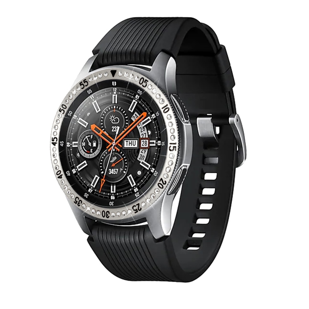 Bezel cover til samsung gear  s3 frontier metal-sæt diamant bezel til samsung galaxy watch 42mm 46mm ur tilbehør