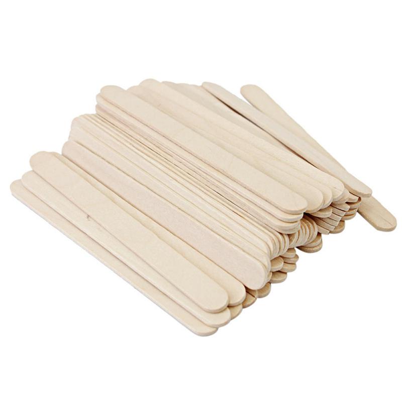 50Pcs Wooden Popsicle Sticks Spatula Tongue Depressor For Handcraft DIY Ice Cream Popsicle Sticks Popsicle Accessories FM0986: Default Title