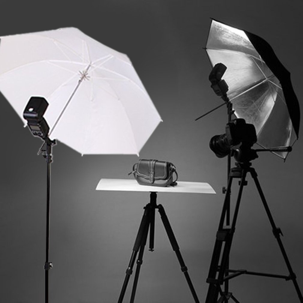 Lichtgewicht 33in 83Cm Pro Studio Fotografie Flash Translucent Soft Speelsheid Paraplu Wit Nylon Materiaal Aluminium As