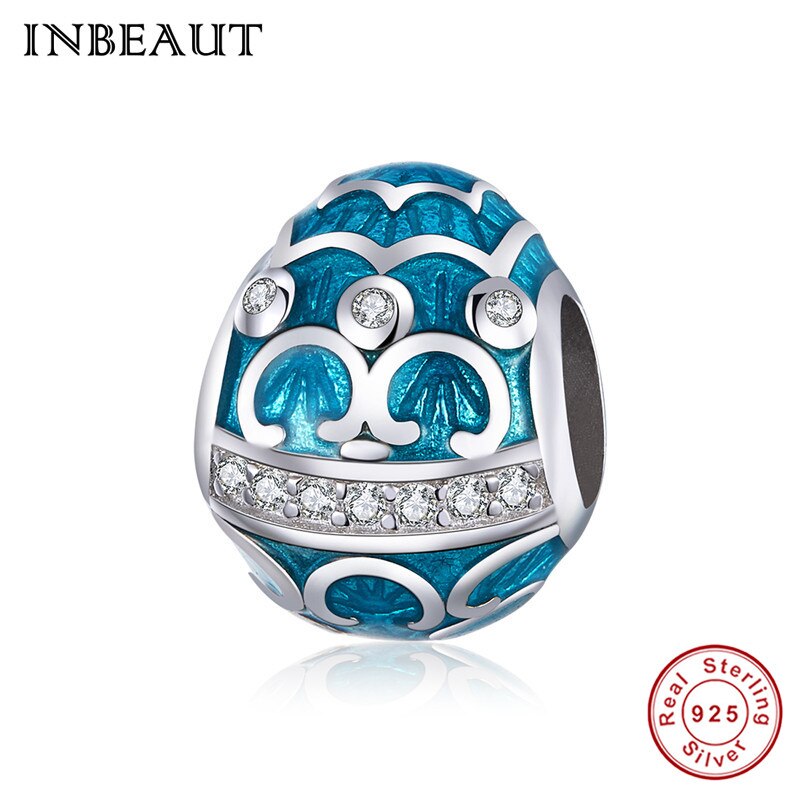 INBEAUT Nuovo Uovo di Pasqua Coniglio Serie 925 sterling perline d'argento in forma Originale di Marca Del Braccialetto accessori di fascino Glamour Gioielli: bs220