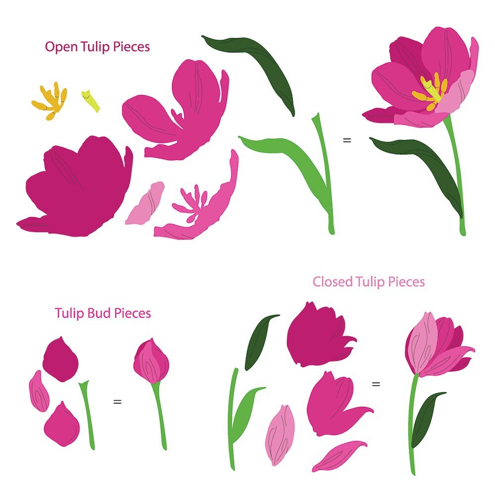 Scrapbook Diary Decorate Embossing Template Lovely Layers Tulips Metal cutting dies Diy Card Handmade Craft Reusable Molds