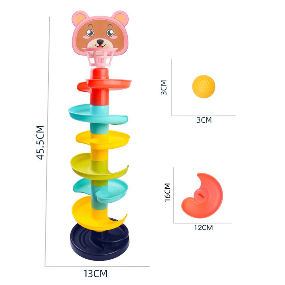 Children Assembled To Shoot The Fun Track Zhuan Zhuan Happy Cartoon Rolling Ball Bear Shooting Track Children Toy Ball