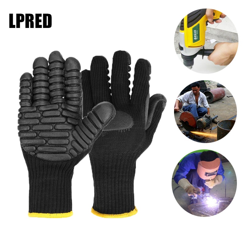 Gants de travail Anti-Vibration, outil électrique, antichocs, réduisant les chocs, pour le perçage du charbon de bois sur le lieu de travail
