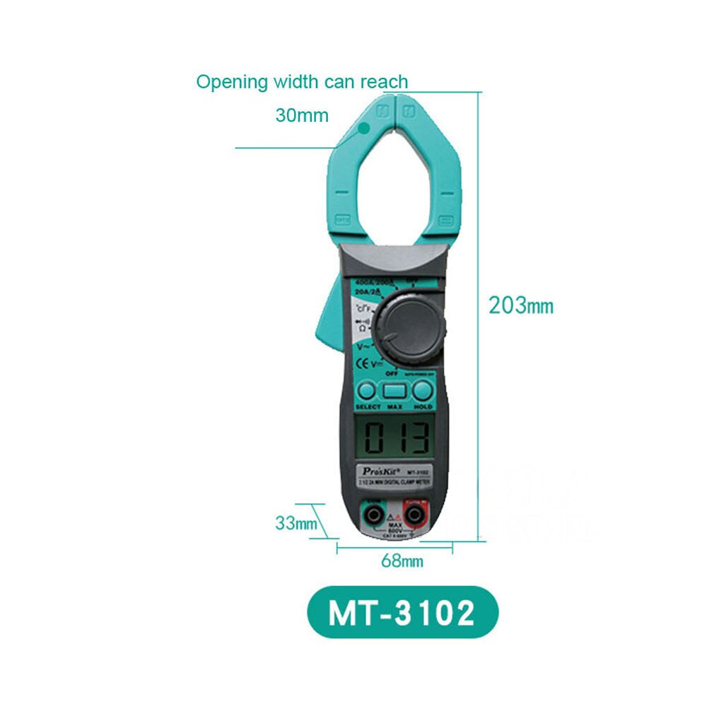 Intelligent Digital Clamp Meter Electrician Multimeter DC Current Resistance Measuring Multi Tester MT-3102