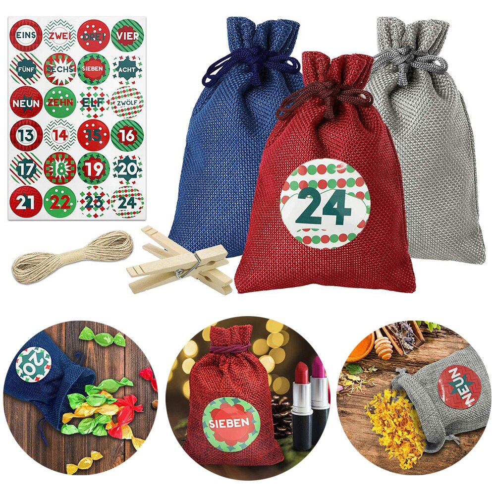 Kerst snoepzak vulling kous hangende feestset thuis kerst advent