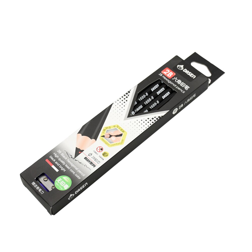 12 Pcs/Set Cartoon 2B Standard Sketch Pencil Set Wooden Pencils Lot Cartoon Art Supplies Stationery for Student Kids School: Default Title