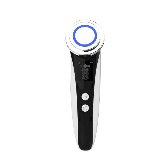 dispositivo de belleza EMS de radiofrecuencia RF LED Facial luz azul roja fotón limpieza Facial levantamiento Tighte eliminación de arrugas cuidado de los ojos: White