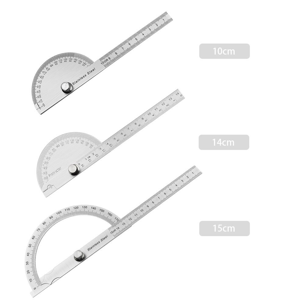 Multipurpose Stainless Steel Drawing Fast Reading Goniometer Ruler Adjustable Arm 0-180 Degrees Angle Finder Woodworking