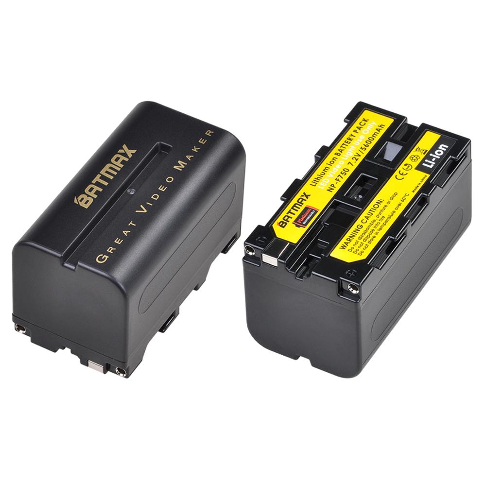 2X Batmax 5200Mah NP-F770 NP-F750 Np F770 Np F750 NPF770 750 Batterij Akku Voor Sony NP-F550 NP-F770 NP-F750 F960 f970