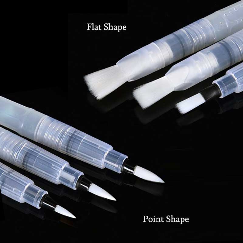 Bianyo-pluma de agua de gran capacidad, suministros de Arte de dibujo de caligrafía, pluma promocional de acuarela, diferentes formas, 6 uds.