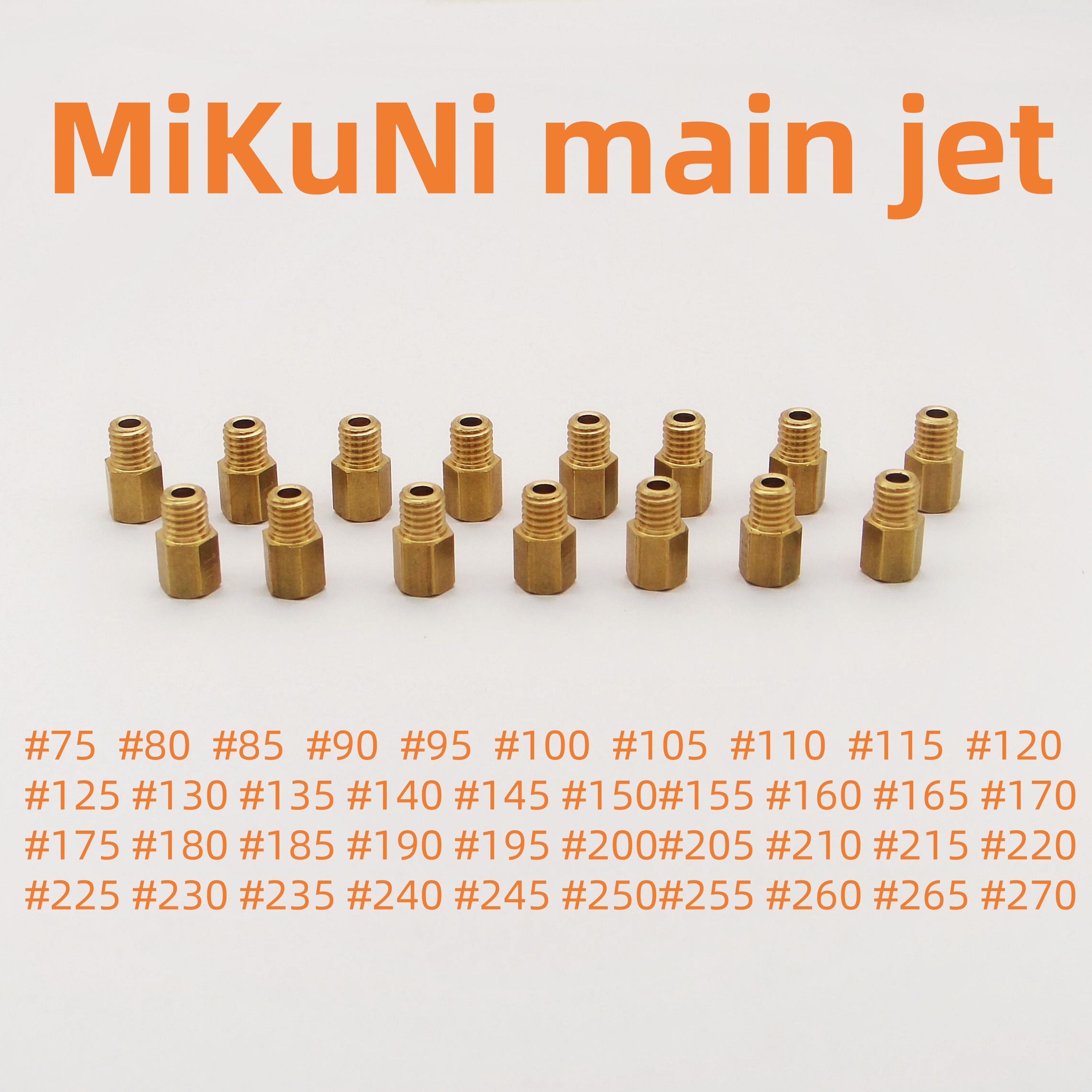 10 Uds. Jatos principales de carburador para carburador Mikuni VM TM TMX 250 260 270 280 290