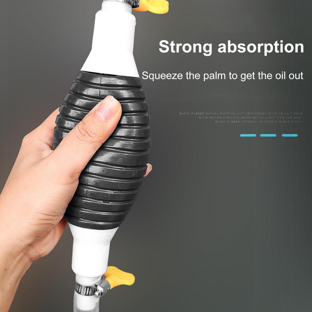 1 Set Siphon Pump Hose Easy Operation Oil Resistant Anti-aging Manual Fuel Tank Suction Hose PVC Siphoning Kit Auto Accessories