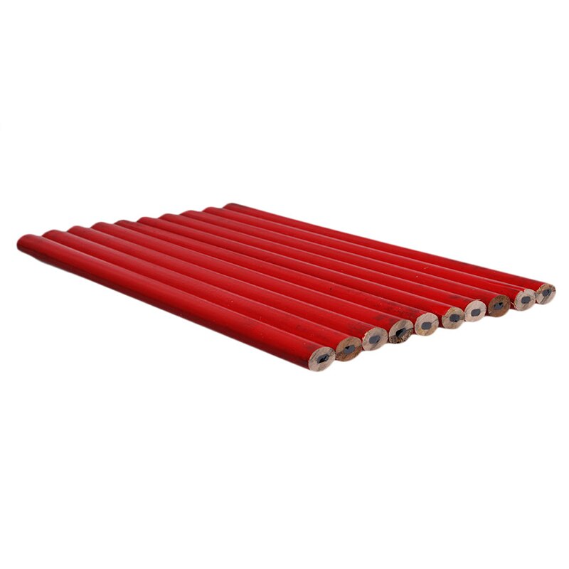 10x 175mm snickare pennor svart bly för diy byggare snickare träbearbetning