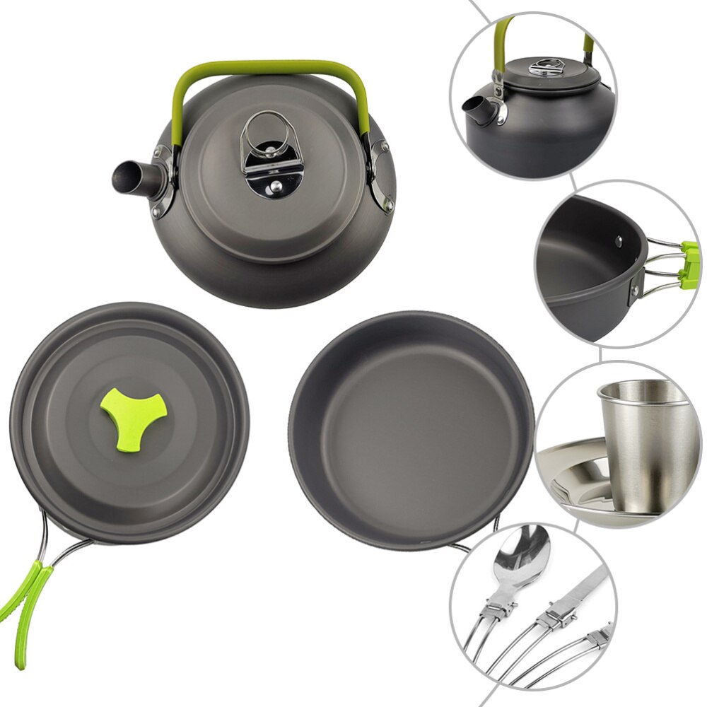 1 Set Portable Compact Practical Cookware Camping Outdoor for Outdoor Camping Cooking