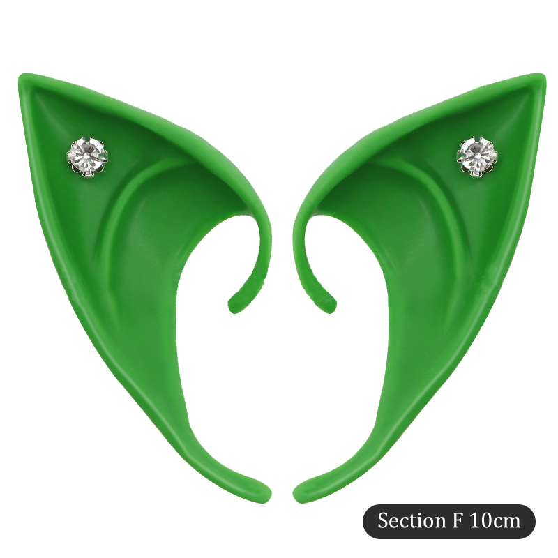 Mysterieuze Elf Oren Strass Decoratie Engel Feeën Cosplay Party Kostuum Accessoires DIY Zacht en Onschadelijk Volwassen Kinderen Speelgoed: Fluorescentie Geel