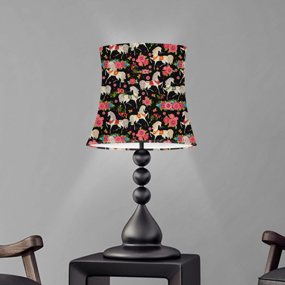 Abat-jour en tissu imprimé cheval, Style nordique moderne, abat-jour de Table de chambre à coucher, couverture de lampe murale/de sol, deux tailles: YY2447HSL