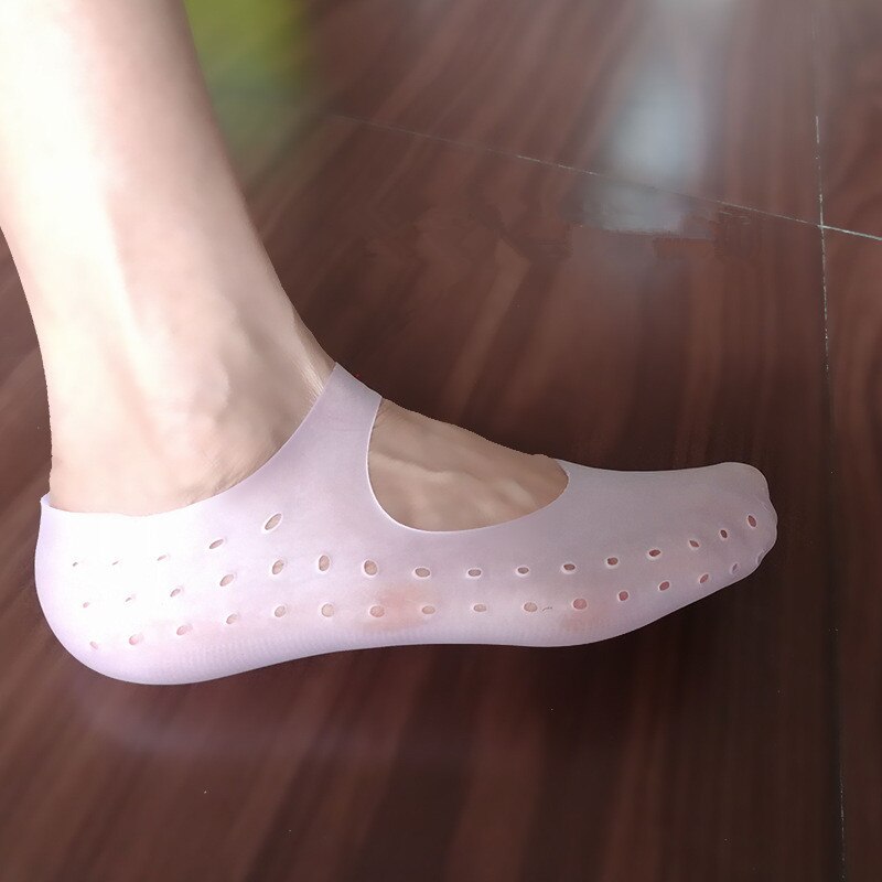 1 paire Gel chaussette Silicone soin des pieds outil pieds protecteur soulagement de la douleur prévention des fissures hydrater peau morte enlèvement chaussette avec trou