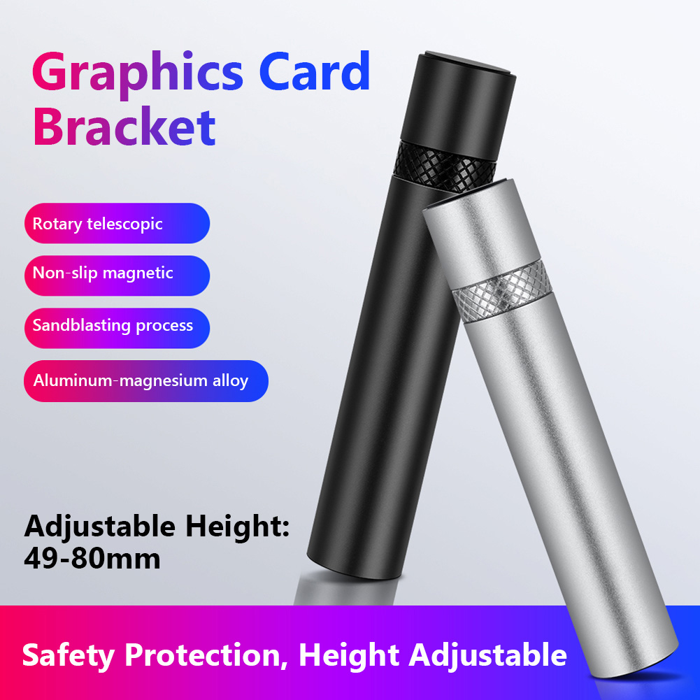 Support Vertical pour carte graphique GPU, vis rotative télescopique réglable en alliage d'aluminium