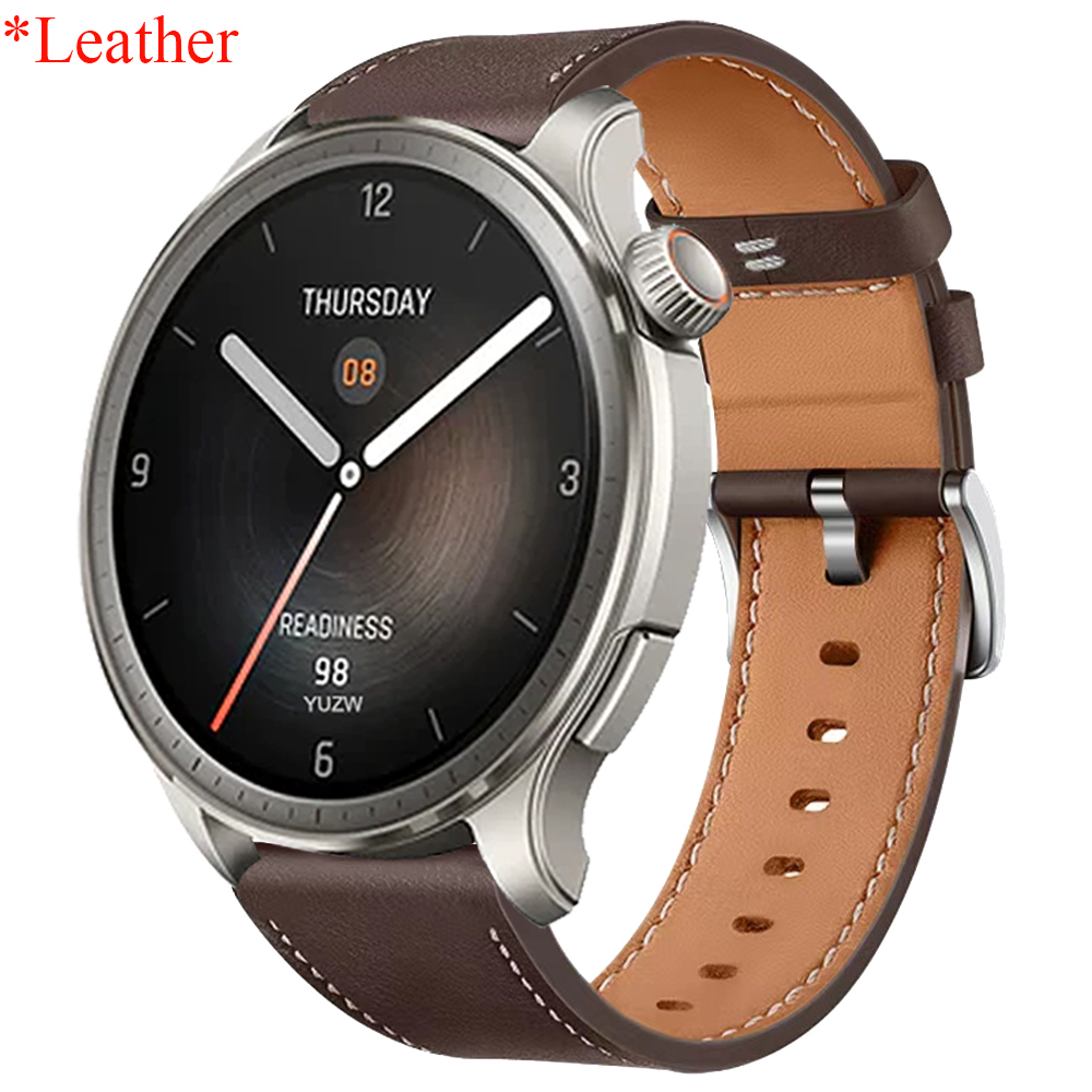Soft Leather Strap For Huami AMAZFIT BALANCE/CHEETAH Band Amazfit BIP5 GTR 4 3 Pro 47mm GTS 4 3 20mm 22mm Men Women Wristbands: GREEN BLUE / 22mm