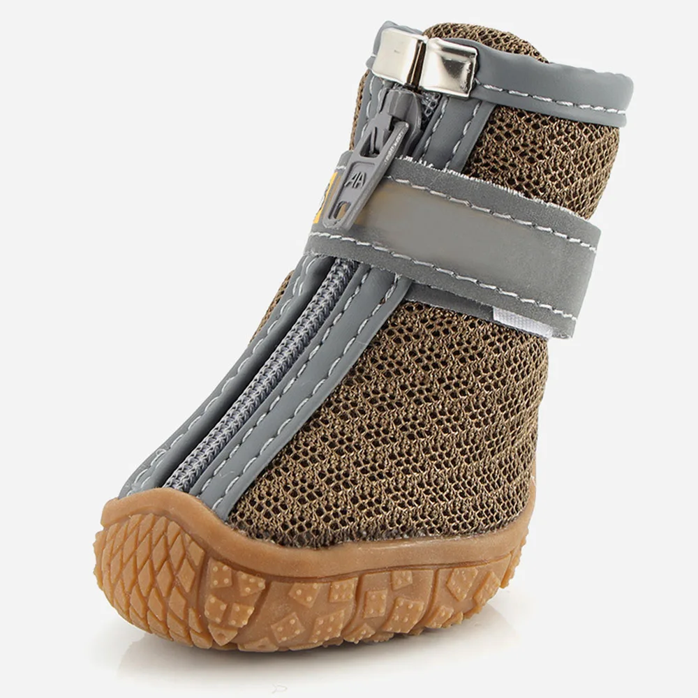 Zapatos para perros pequeños, botas y protectores de patas transpirables de malla para perros pequeños, botines antideslizantes para cachorros de invierno