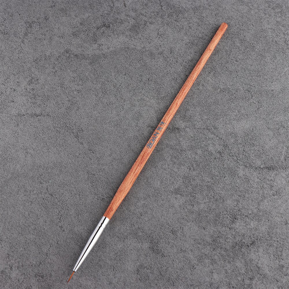 7mm długie włosy gwóźdź liniowiec rysunek pędzel robić malowania ultra-cienki długopis drewniany uchwyt narzędzie robić manicure paznokci DIY projekt wyposażyć