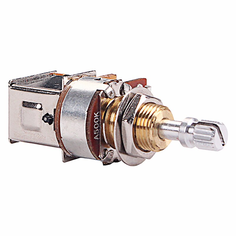 A500K Potentiometer Push Pull Switch Splined Dpdt Pot Shaft 25Mm Electric Guitar Tone Volume Parts Guitar Parts &amp; Accessories