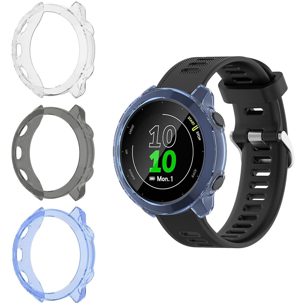 Protective Case For Garmin Forerunner 55 Watch Cover For Garmin Forerunner 158 Protector Case Soft TPU Bumper Smart Watch Shell