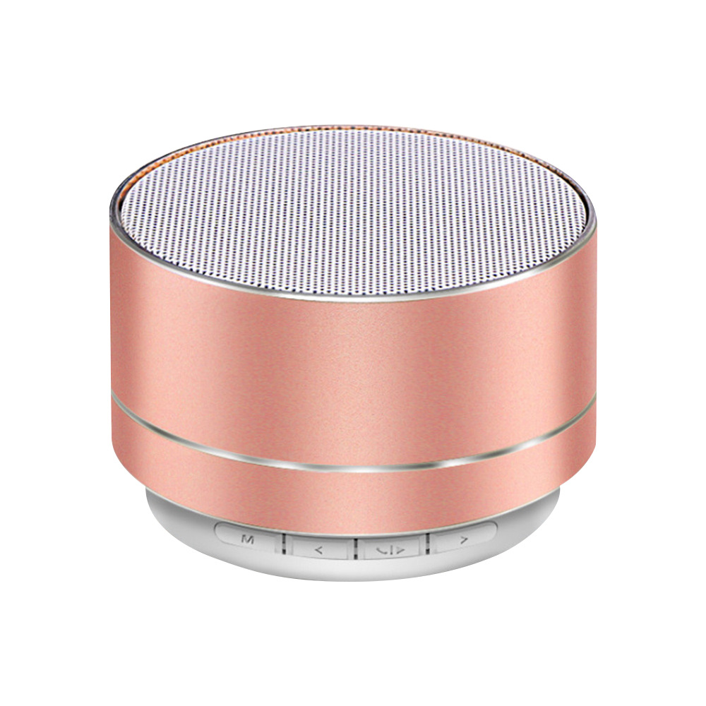 Altavoz de Metal A10 con Bluetooth, inalámbrico, portátil, Audio para coche, deslumbrante grieta, luces LED, Subwoofer, compatible con tarjeta TF, carga USB para PC: Beige