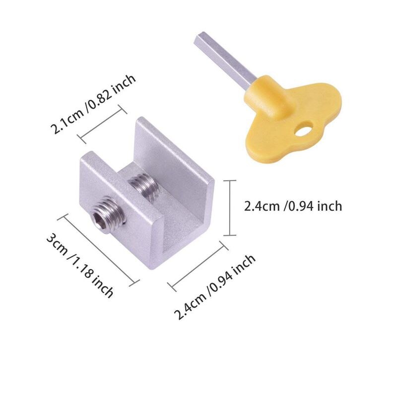 4 stuks Verstelbare Schuifraam Sloten Stop Aluminium Deur Frame Security Lock