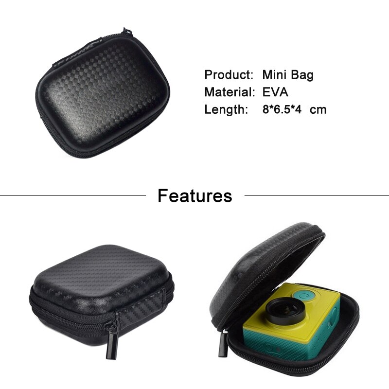 Sport Kamera Tragbare Lagerung fallen Sammlung Tasche für GoPro Held 8 7 6 5 4 Sitzung SJCAM Xiaomi Yi 2 4K Mijia Gehen Profi Zubehör: Mini  9x7x4.5 cm