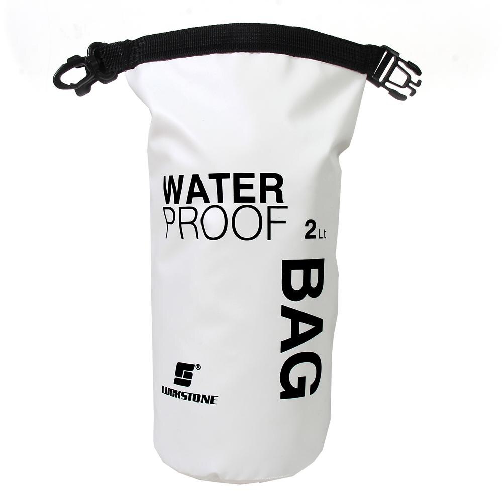 2L Sports Waterproof Dry Bag Backpack Floating Boating Kayaking Camping Hiking Swimming Travel Kits Outdoor Swimming Packet: 2L white