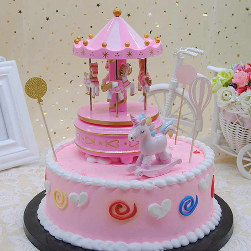 Carousel Music Box Melody Birthday Christmas Festival Musical for Children Kids DIN889