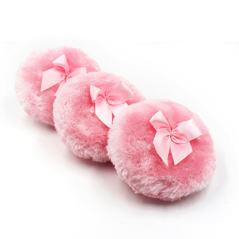 1Pc Cute Powder Puffs Fluffy Plush Comfortable Dusting Soft Blending Body Puff For Foundation Beauty Makeup Pink