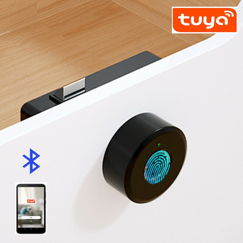 Tuya APP Bluetooth Remote Control Fingerprint Cabinet Drawer Lock